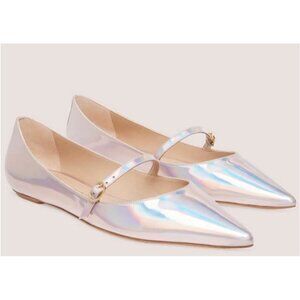 Stuart Weitzman Emilia‎ Mary Jane Flats Iridescent Patent Leather Ballet NEW 6.5